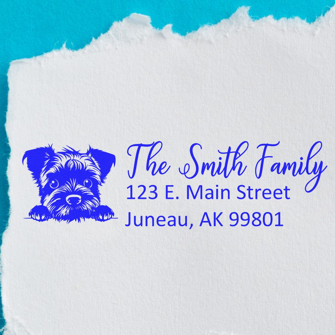 Customized Border Collie Self-Inking Home Address Stamp - Engineer Seal Stamps