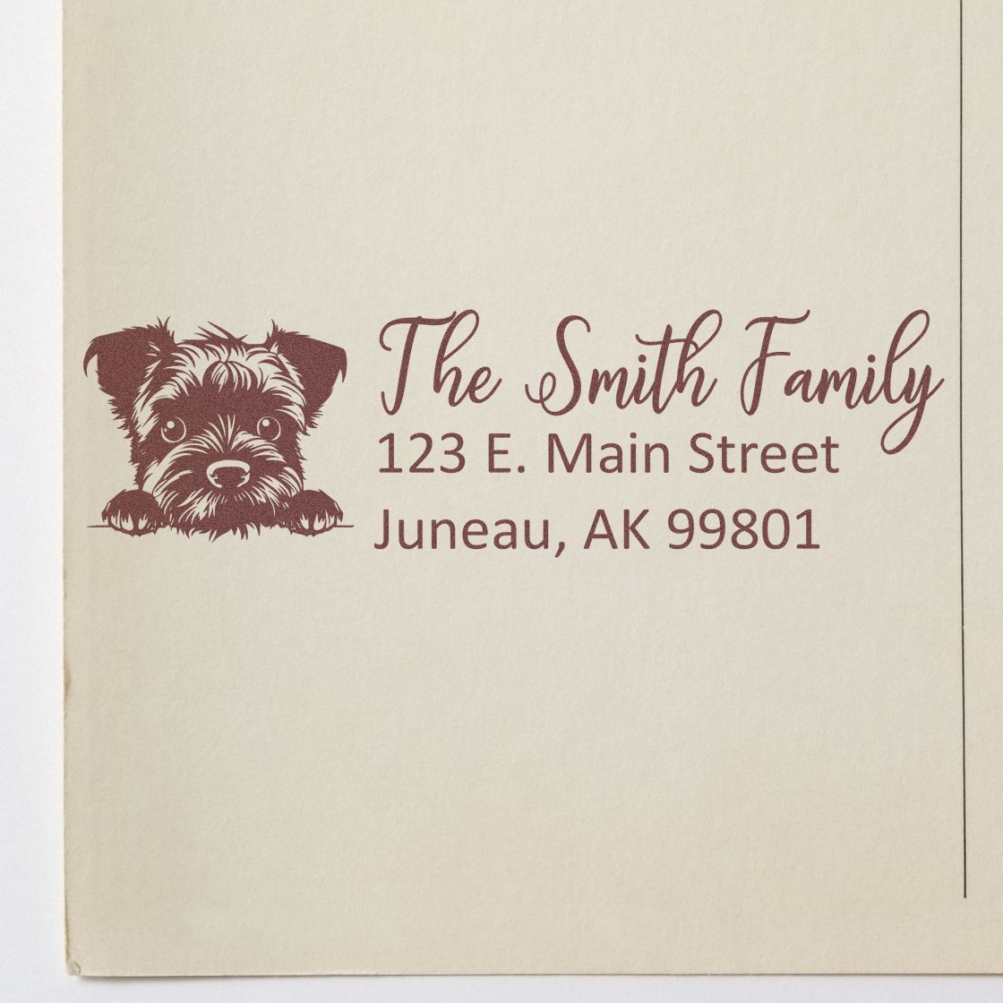 Border Collie Pre-Inked Home Address Stamp - Engineer Seal Stamps