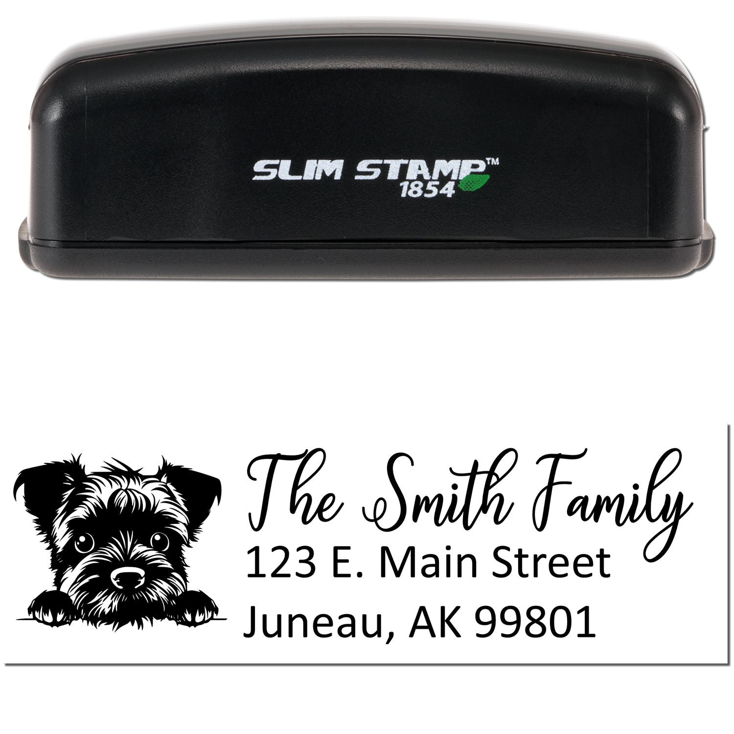 Slim Border Collie Dog Mail Address Stamp - Engineer Seal Stamps