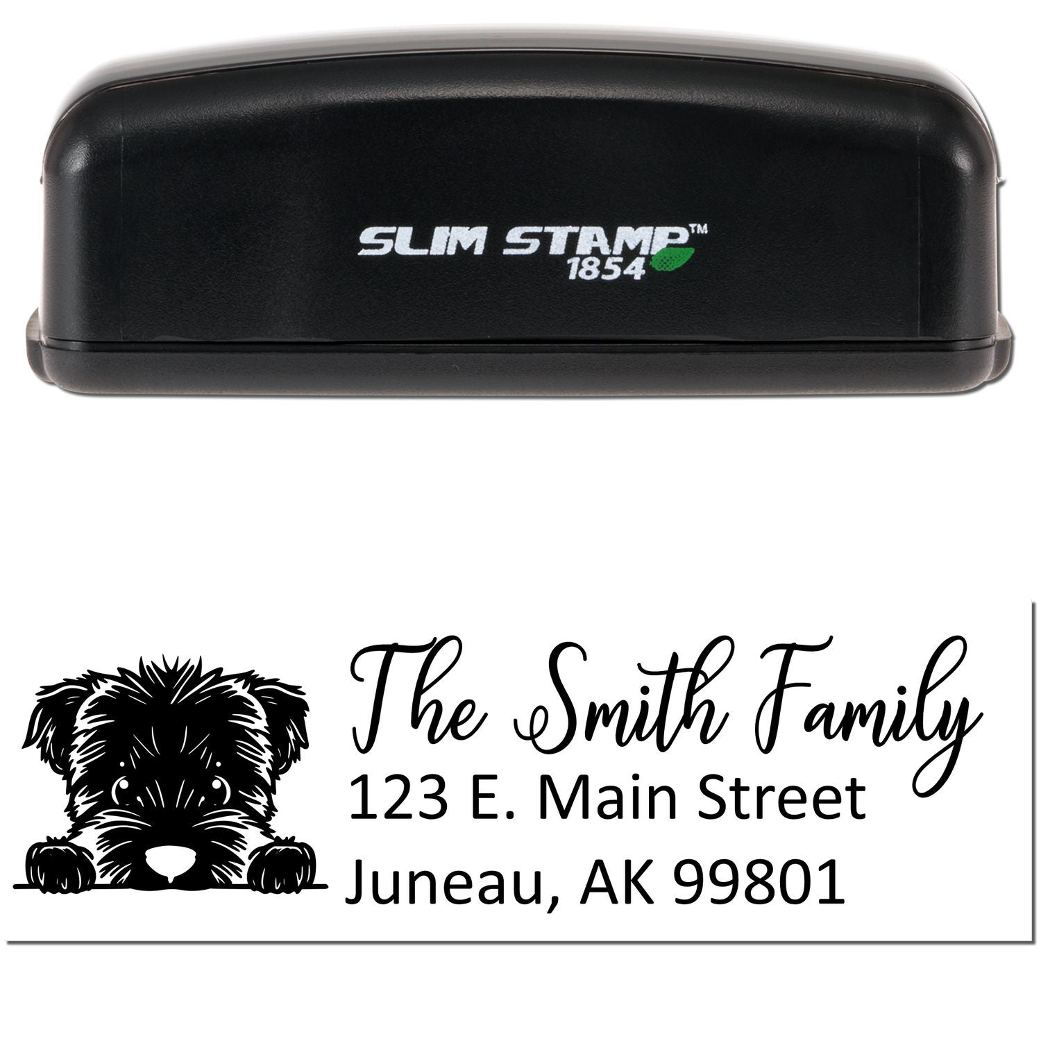 Slim Bouvier Des Flandres Dog Mail Address Stamp - Engineer Seal Stamps