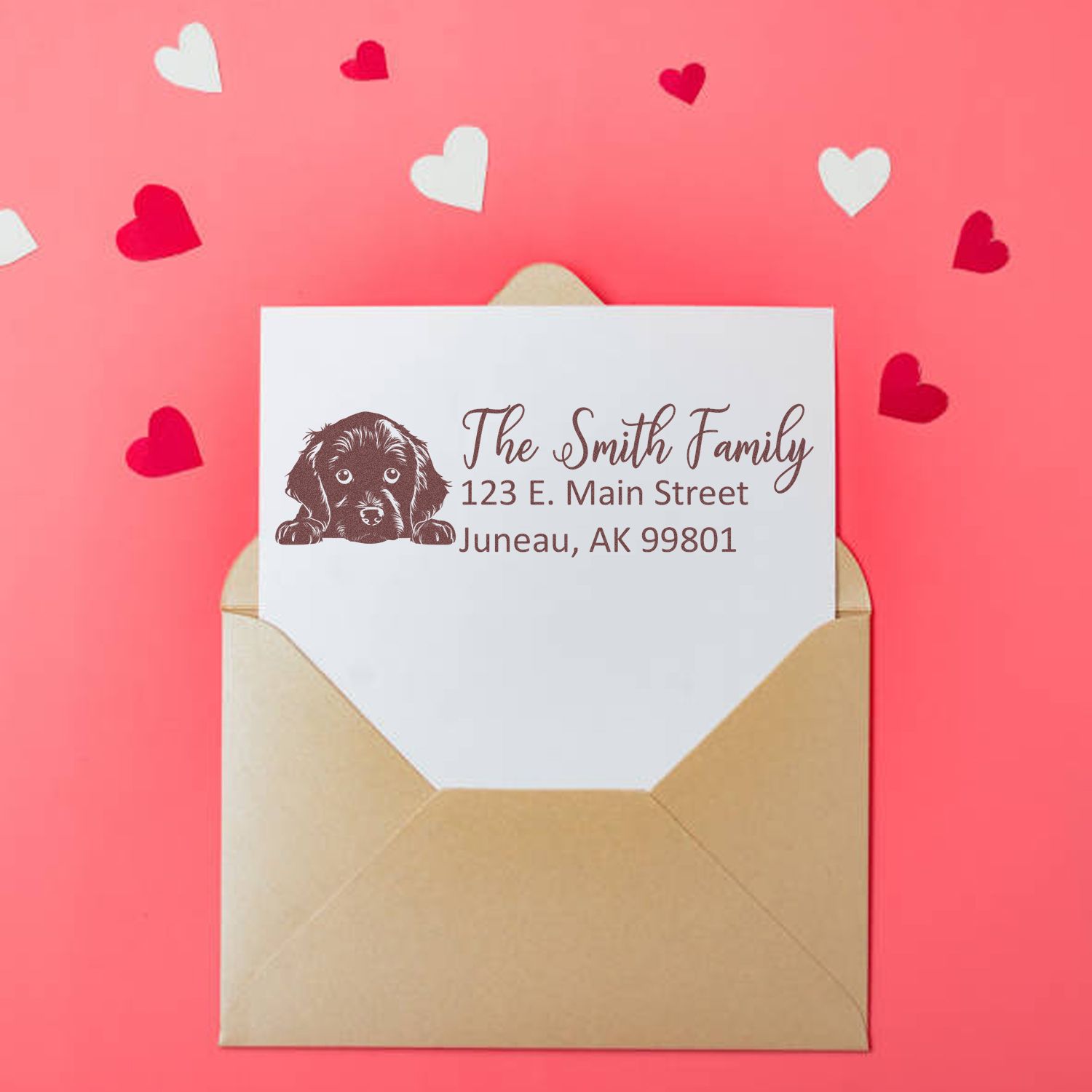 Boykin Spaniel Pre-Inked Home Address Stamp - Engineer Seal Stamps