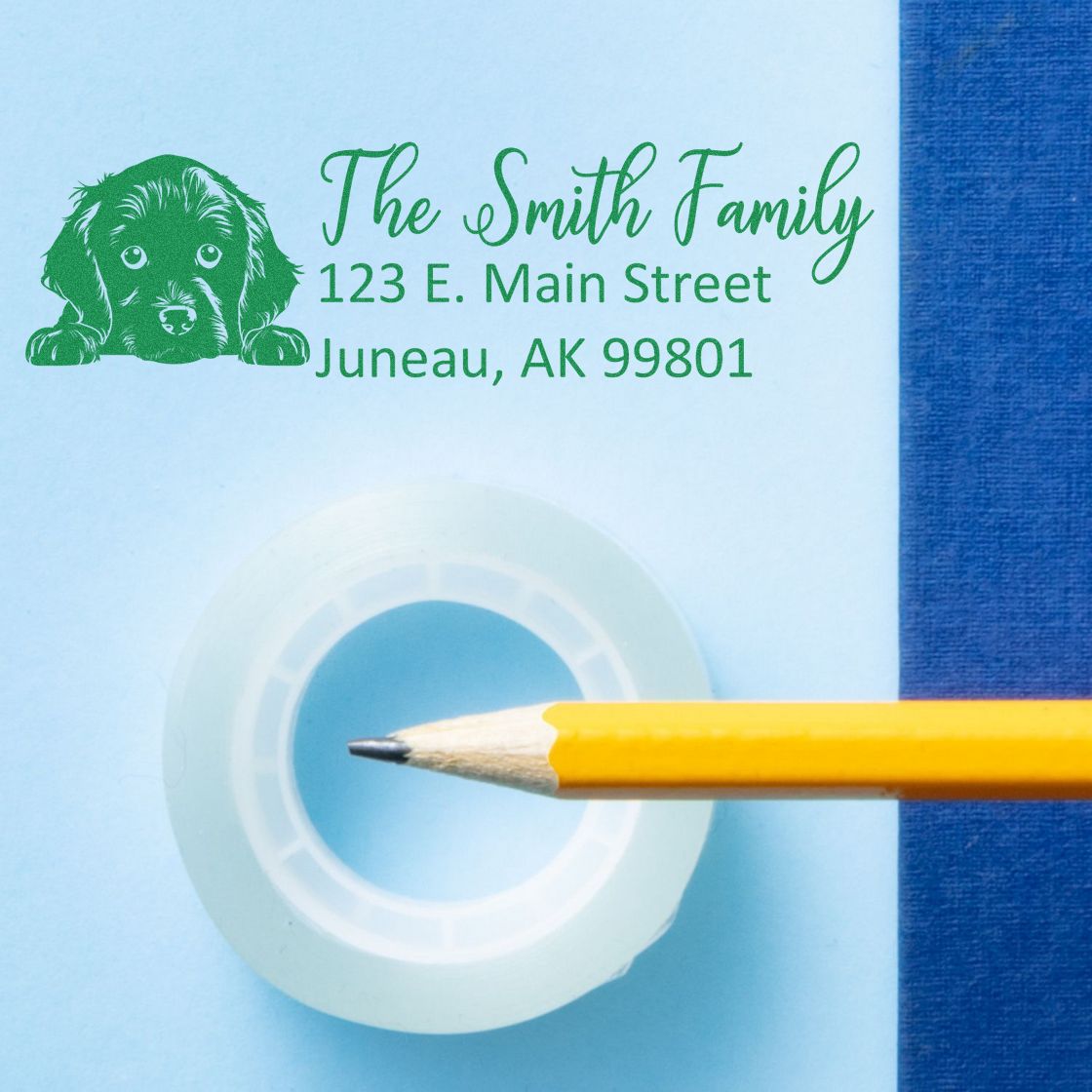 Slim Boykin Spaniel Dog Mail Address Stamp - Engineer Seal Stamps