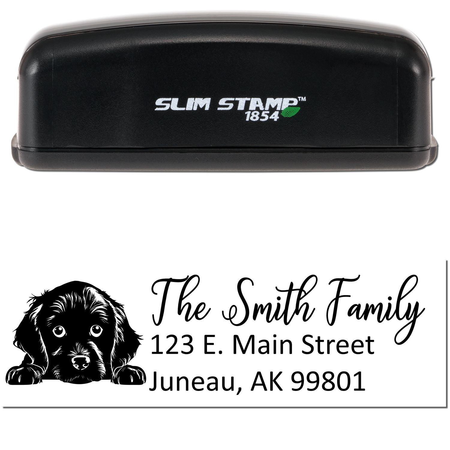 Slim Boykin Spaniel Dog Mail Address Stamp - Engineer Seal Stamps