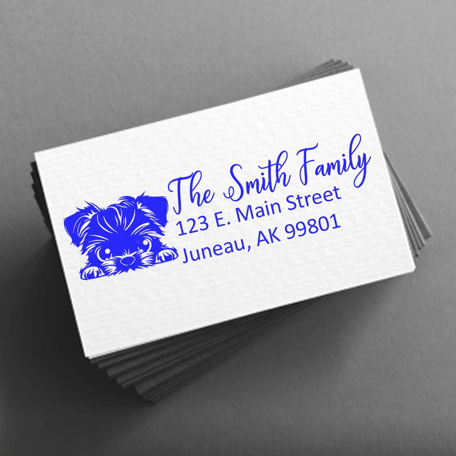 Brussels Griffon Pre-Inked Home Address Stamp - Engineer Seal Stamps