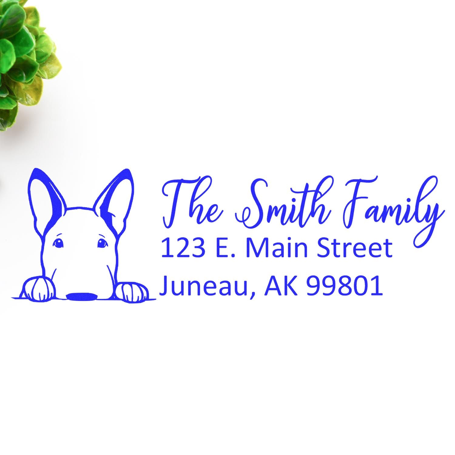 Customized Bull Terrier Self-Inking Home Address Stamp - Engineer Seal Stamps