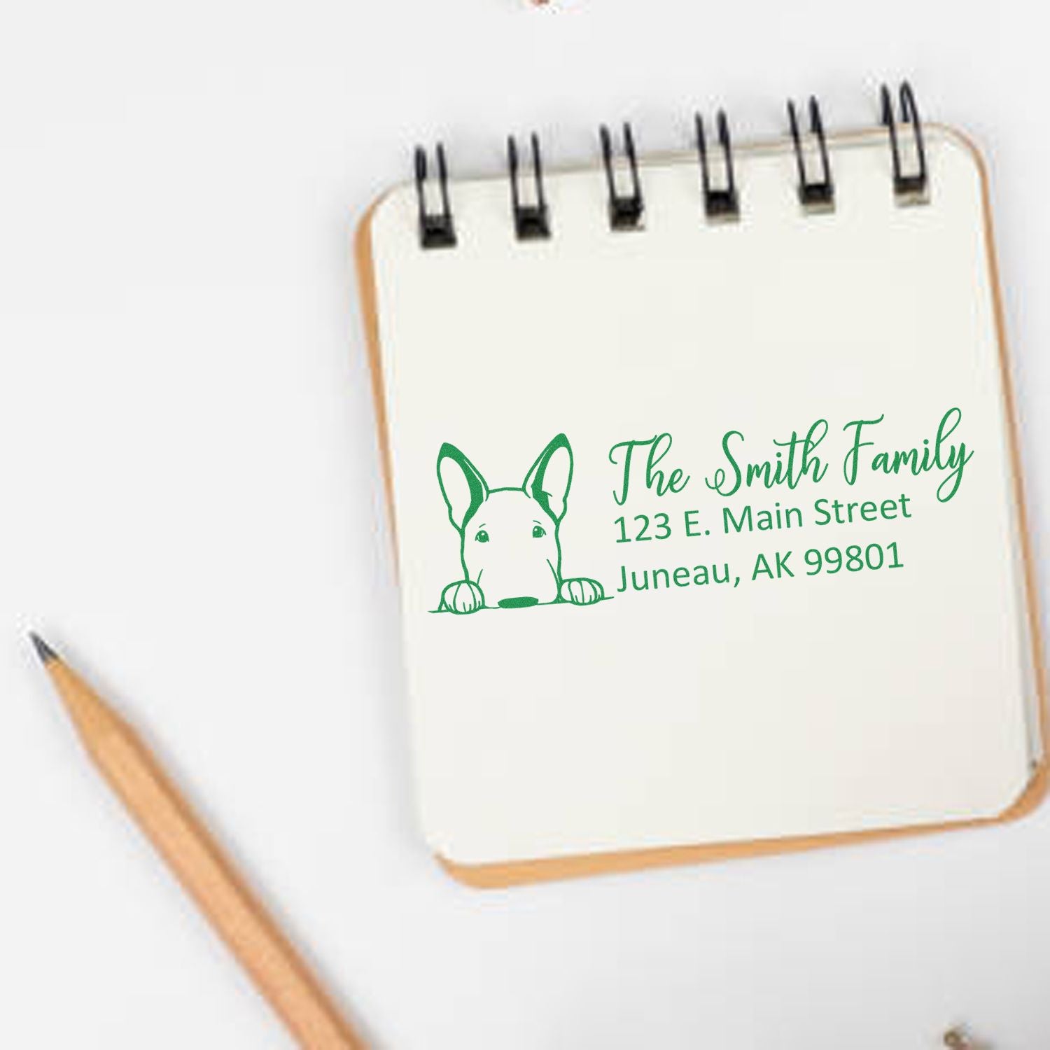 Bull Terrier Customized Address Stamp - Engineer Seal Stamps