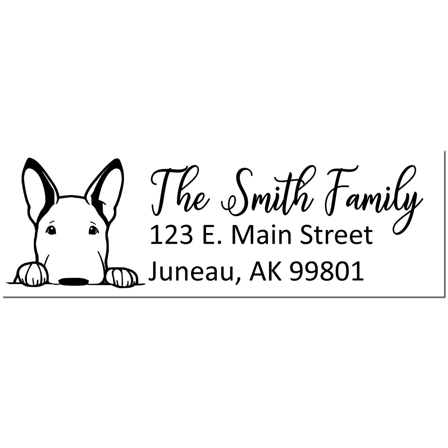 Customized Bull Terrier Self-Inking Home Address Stamp - Engineer Seal Stamps