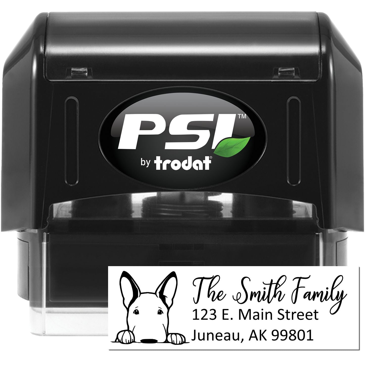 Bull Terrier Pre-Inked Home Address Stamp - Engineer Seal Stamps