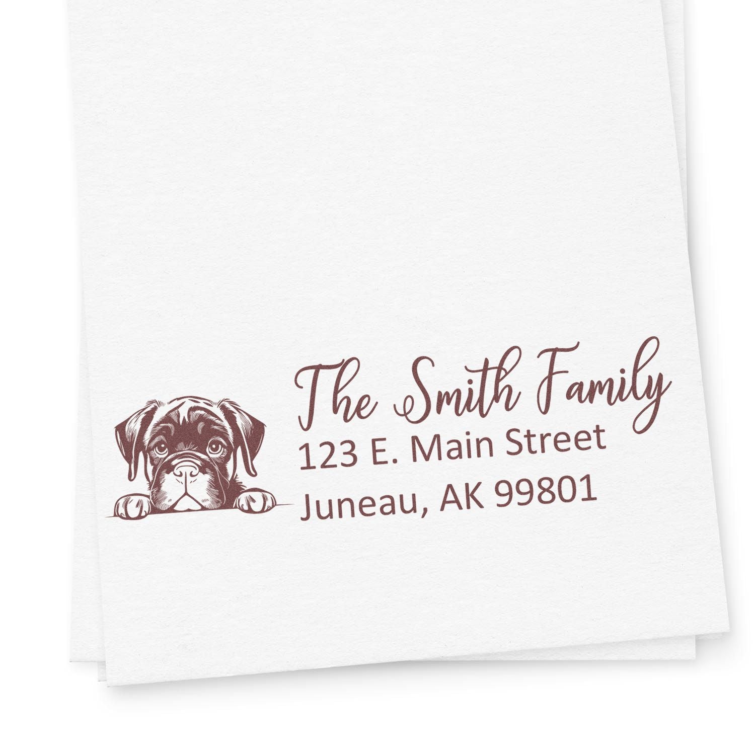 Customized Cane Corso Self-Inking Home Address Stamp - Engineer Seal Stamps