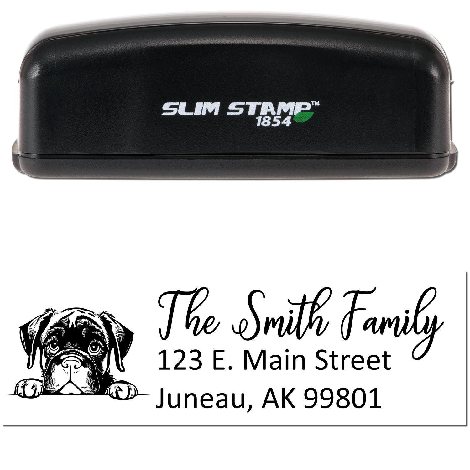 Slim Cane Corso Dog Mail Address Stamp - Engineer Seal Stamps