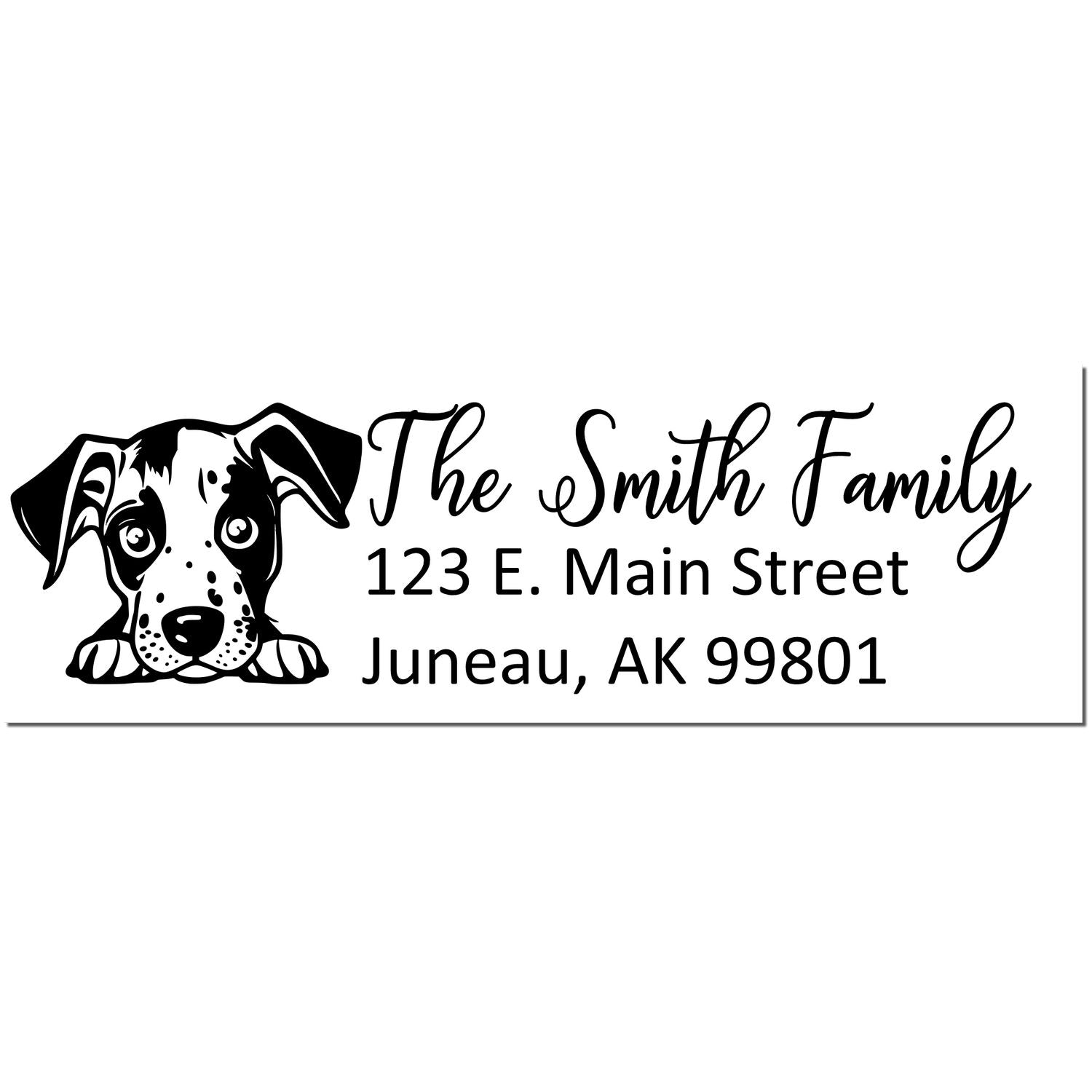 Slim Catahoula Dog Mail Address Stamp - Engineer Seal Stamps