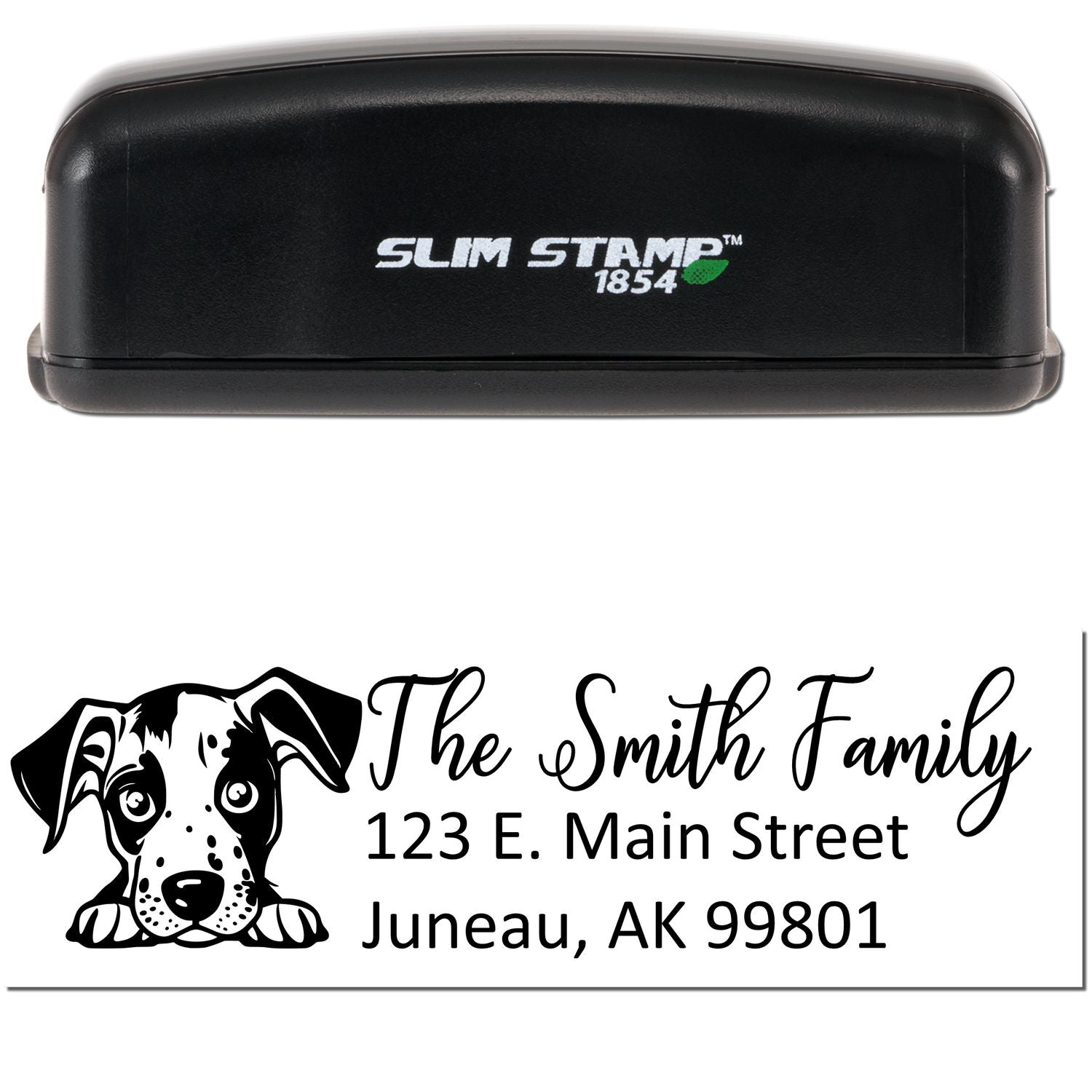 Slim Catahoula Dog Mail Address Stamp - Engineer Seal Stamps