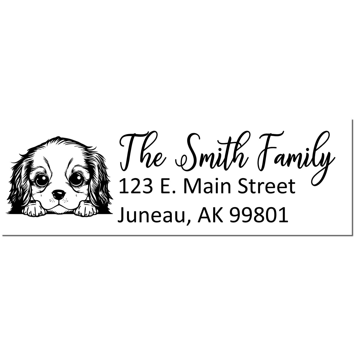 Cavalier King Charles Spaniel Customized Address Stamp - Engineer Seal Stamps