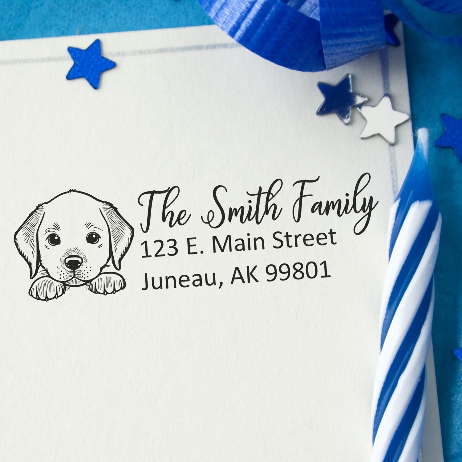 Customized Chesapeake Bay Retriever Self-Inking Home Address Stamp - Engineer Seal Stamps