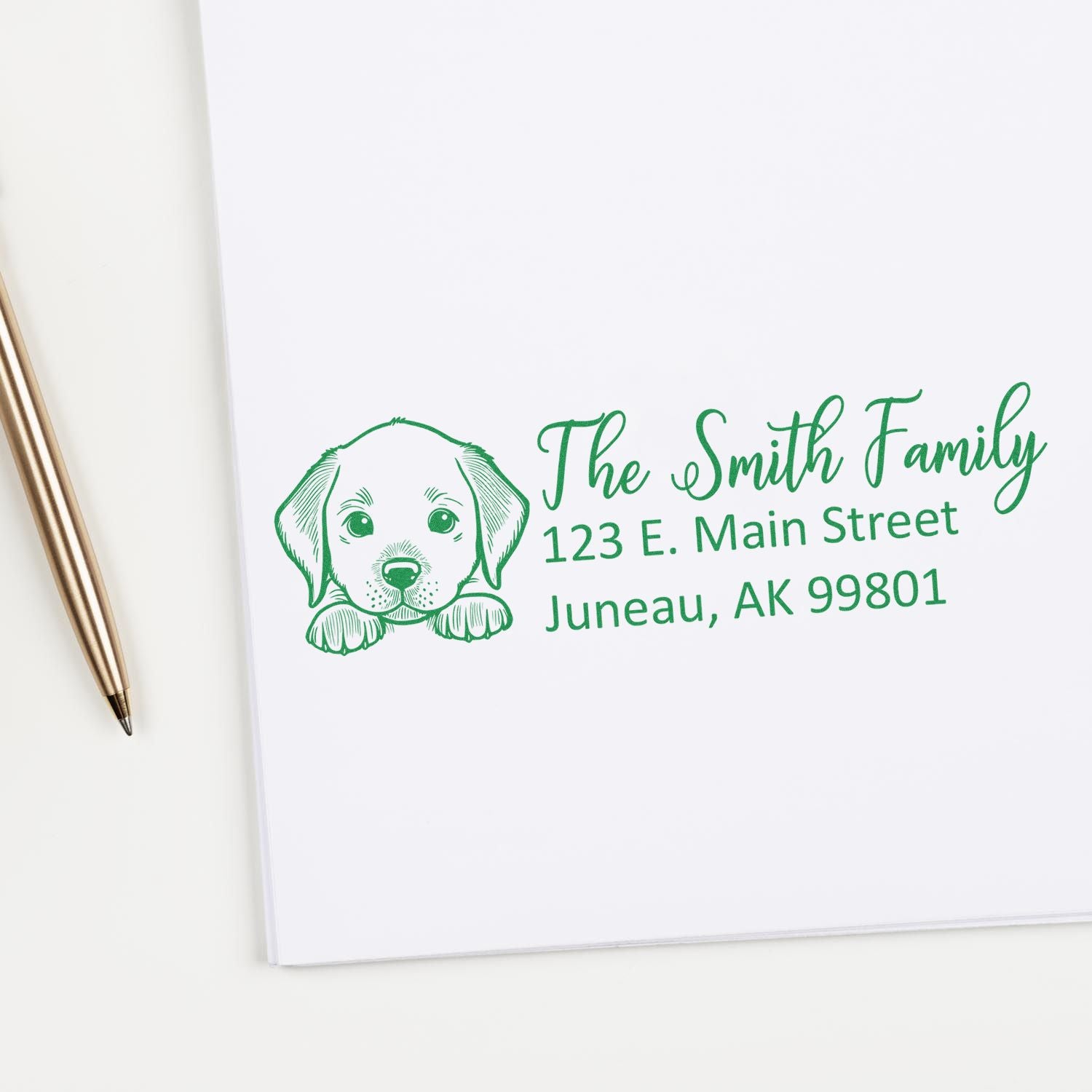 Customized Chesapeake Bay Retriever Self-Inking Home Address Stamp - Engineer Seal Stamps