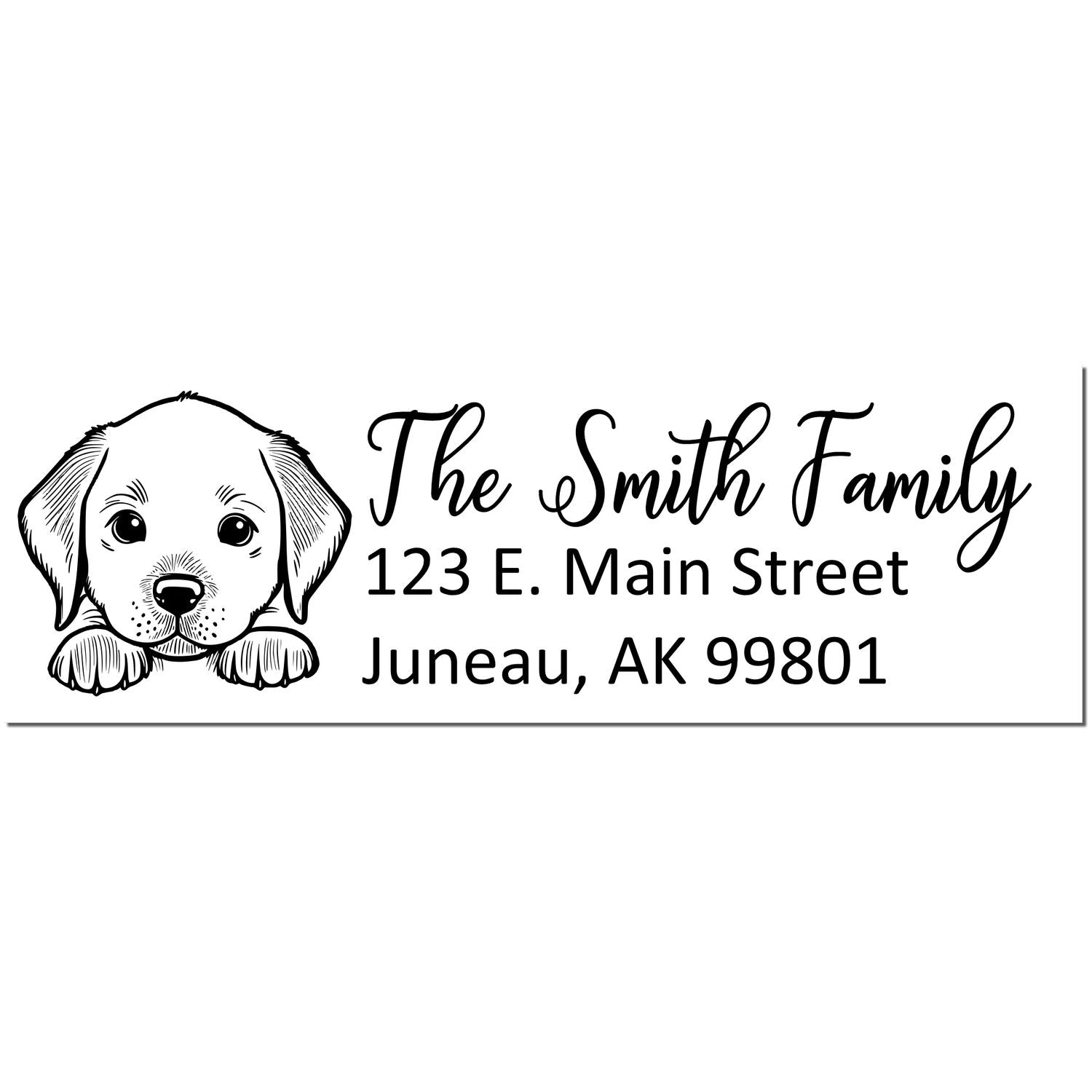 Slim Chesapeake Bay Retriever Dog Mail Address Stamp - Engineer Seal Stamps