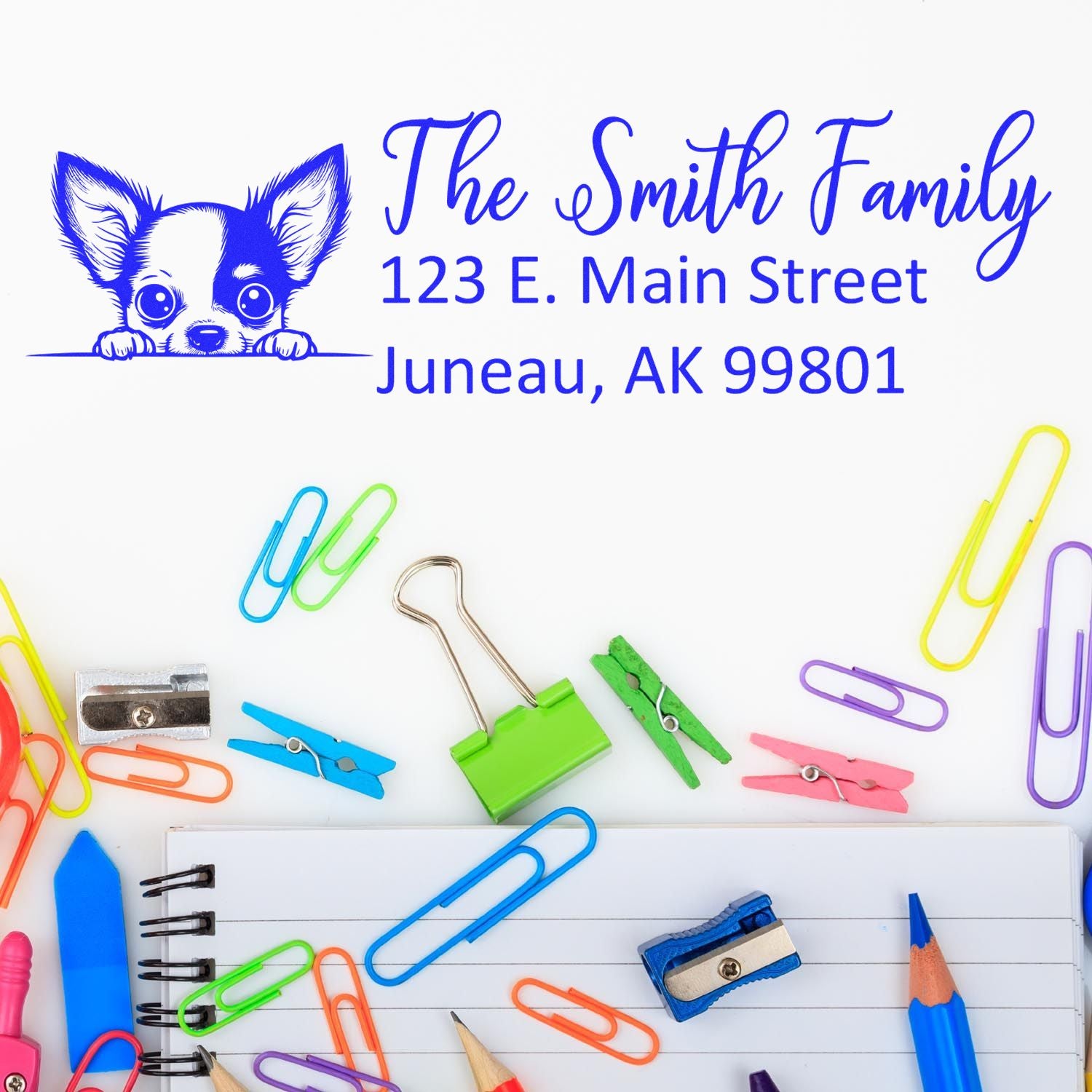 Chihuahua Pre-Inked Home Address Stamp - Engineer Seal Stamps