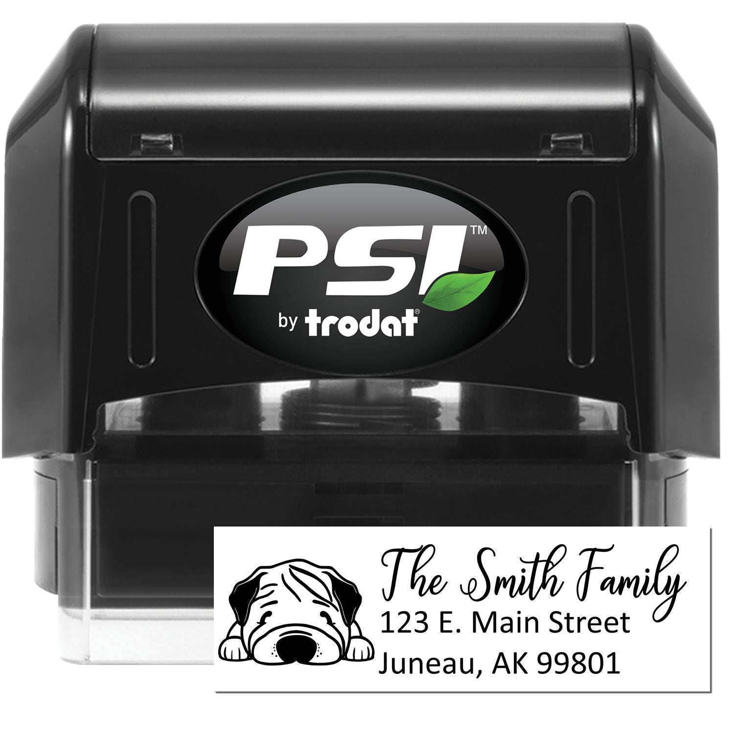 Chinese Shar Pei Pre-Inked Home Address Stamp - Engineer Seal Stamps