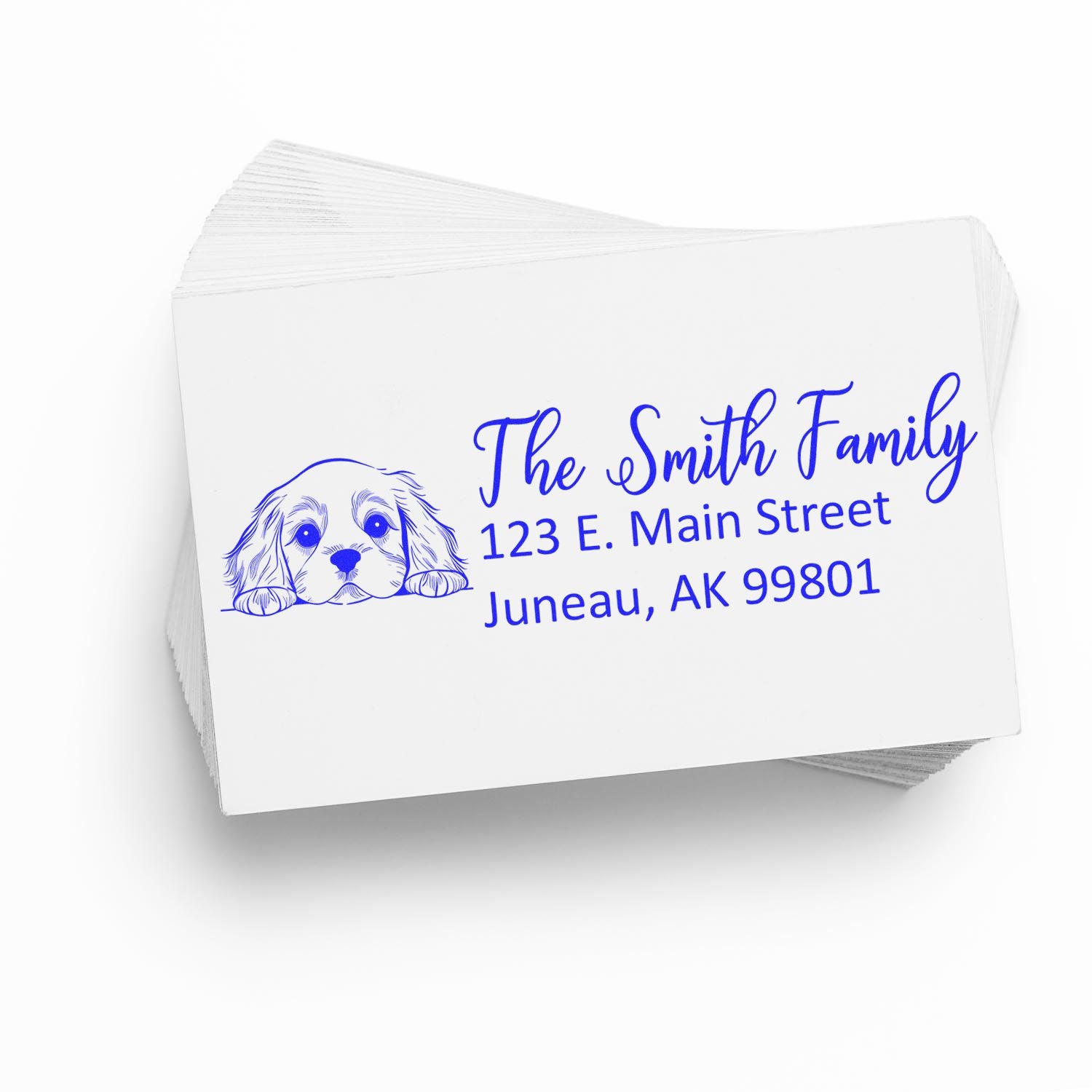 Slim Cocker Spaniel Dog Mail Address Stamp - Engineer Seal Stamps