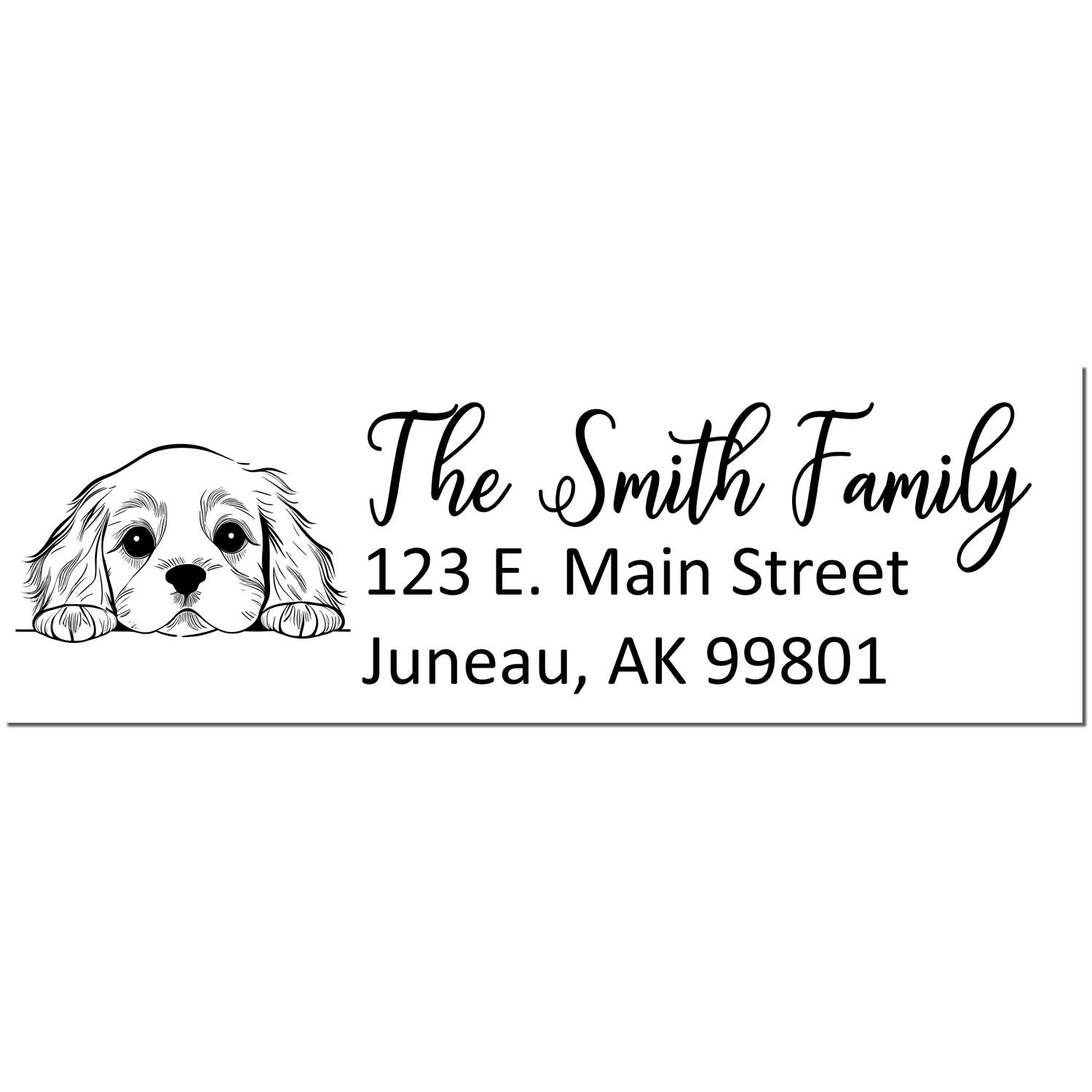 Slim Cocker Spaniel Dog Mail Address Stamp - Engineer Seal Stamps