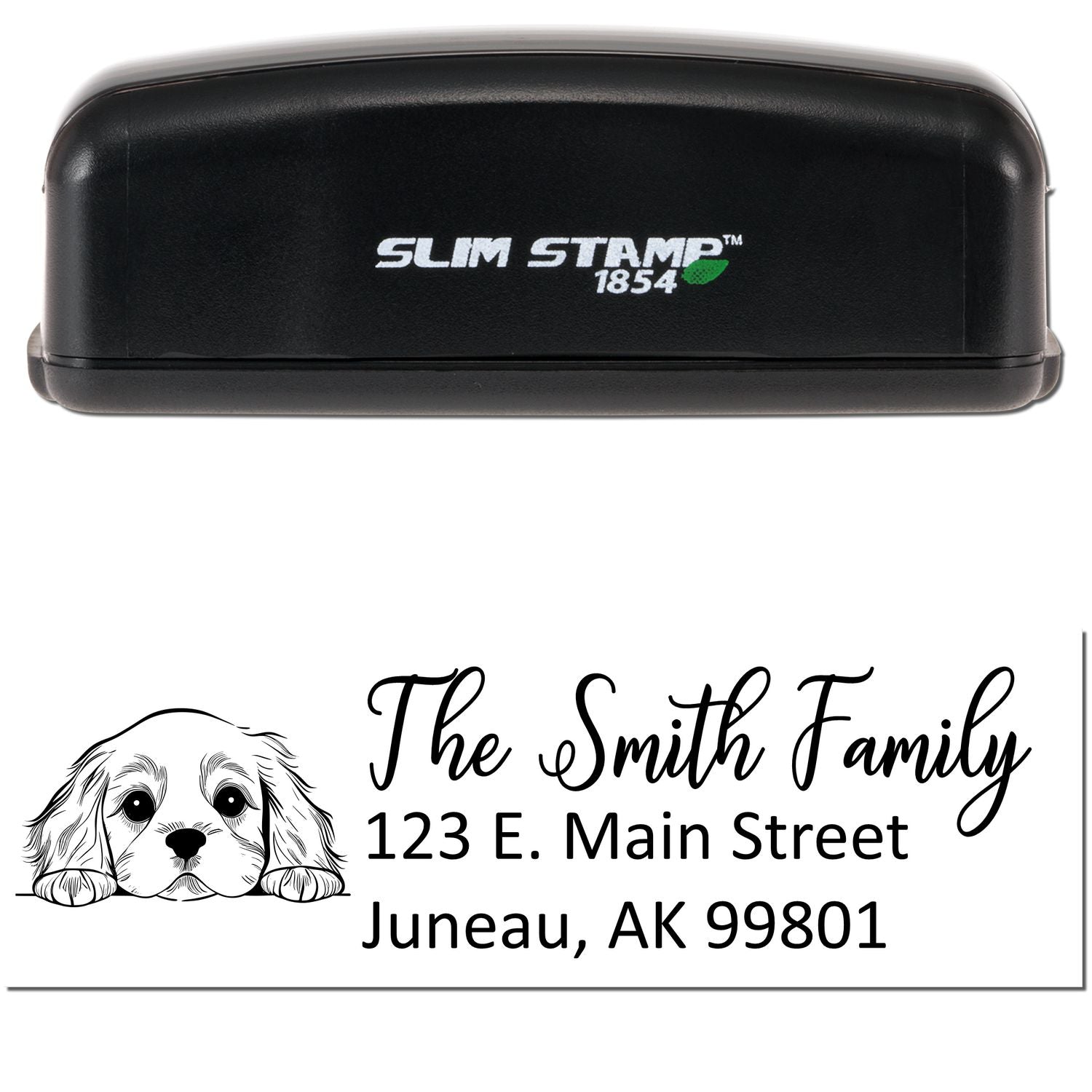 Slim Cocker Spaniel Dog Mail Address Stamp - Engineer Seal Stamps