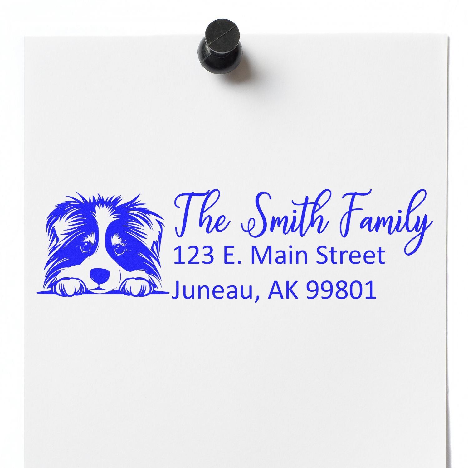Customized Collie Self-Inking Home Address Stamp - Engineer Seal Stamps