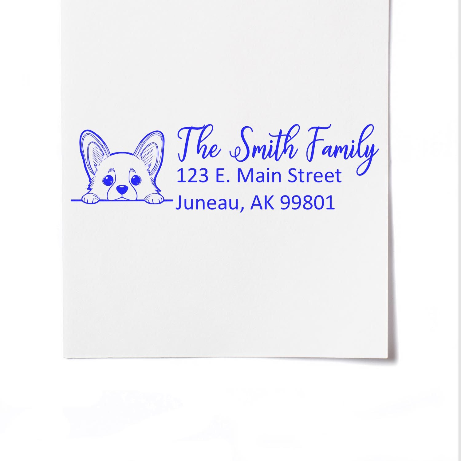Corgi Pre-Inked Home Address Stamp - Engineer Seal Stamps