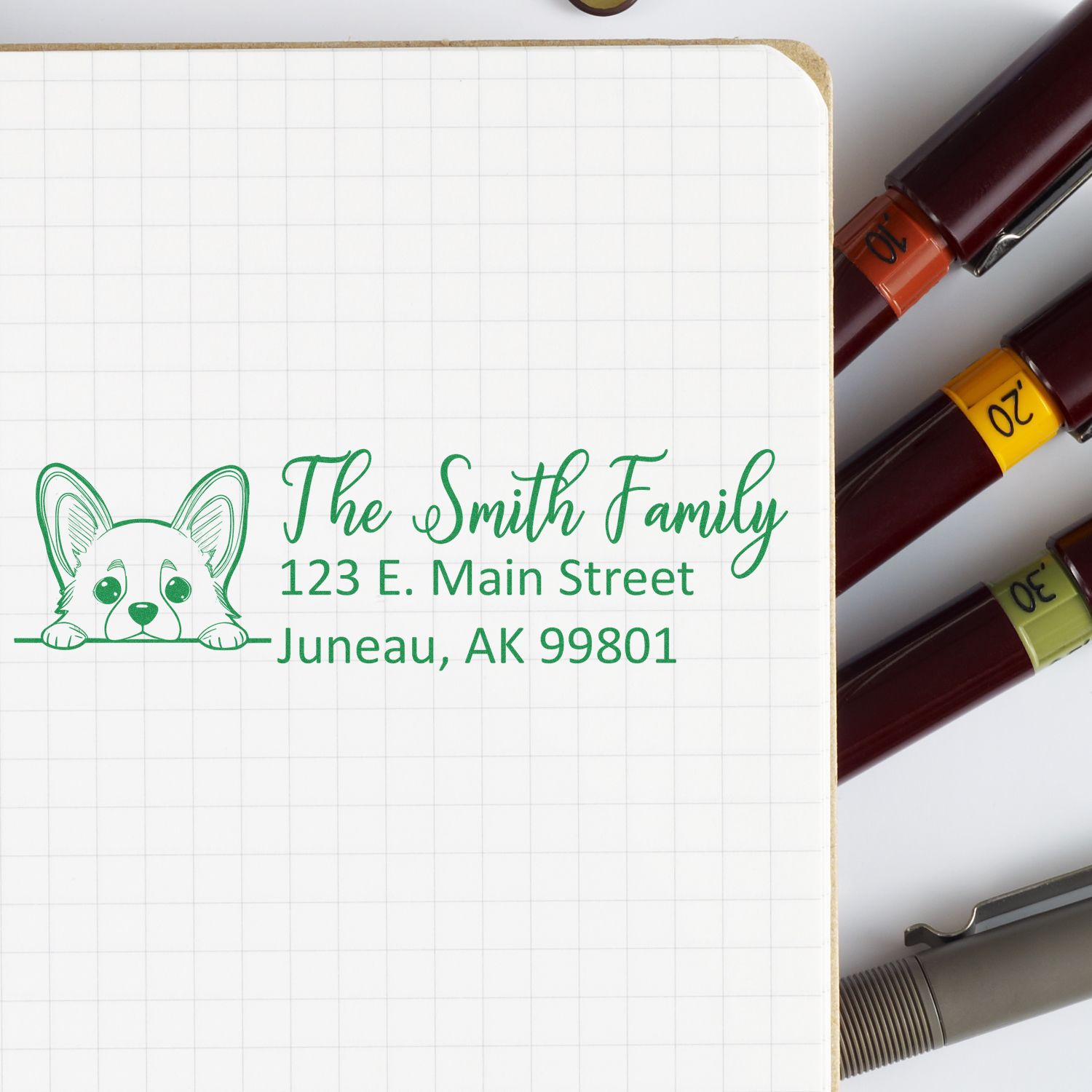 Corgi Customized Address Stamp - Engineer Seal Stamps