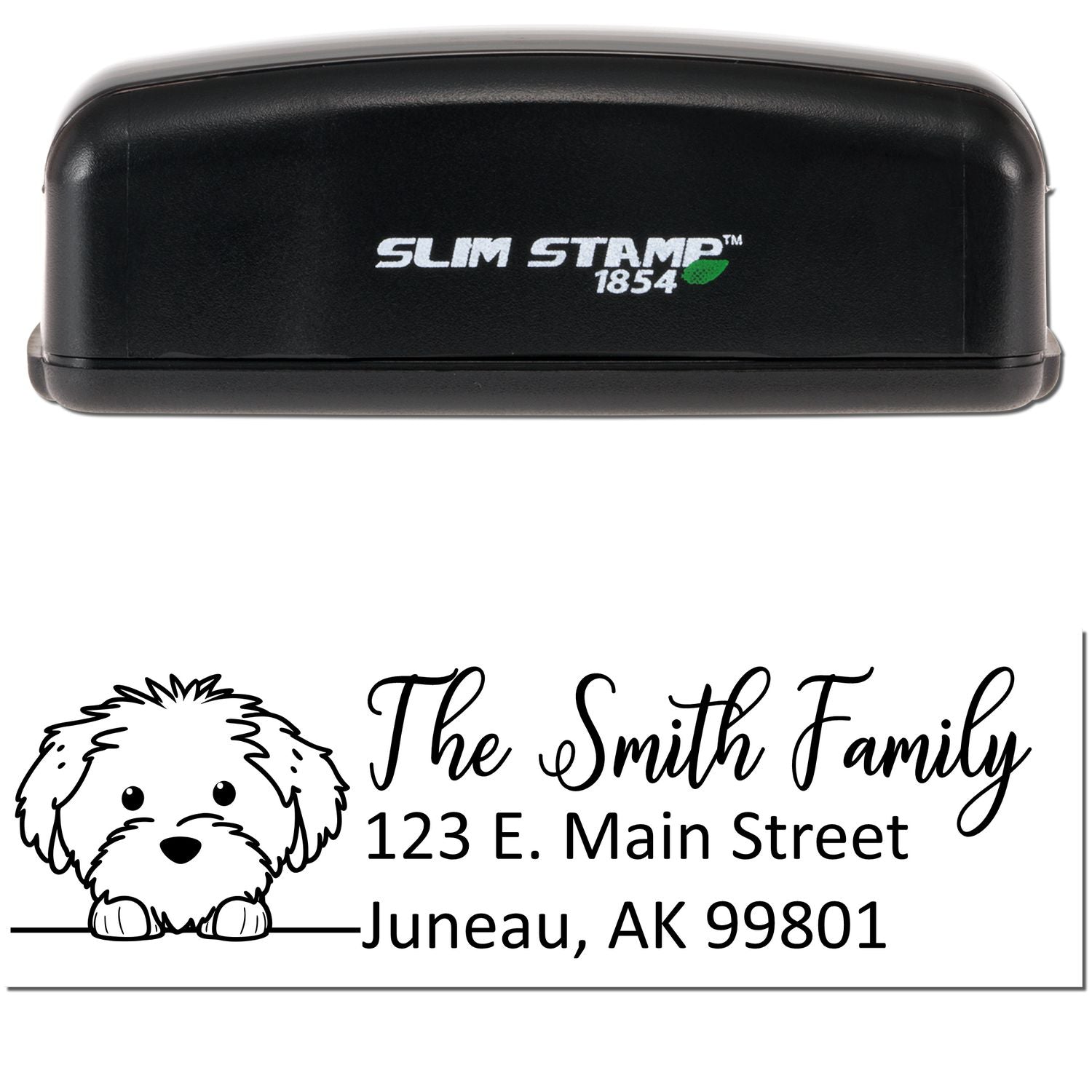 Slim Cotton De Tulear Dog Mail Address Stamp - Engineer Seal Stamps