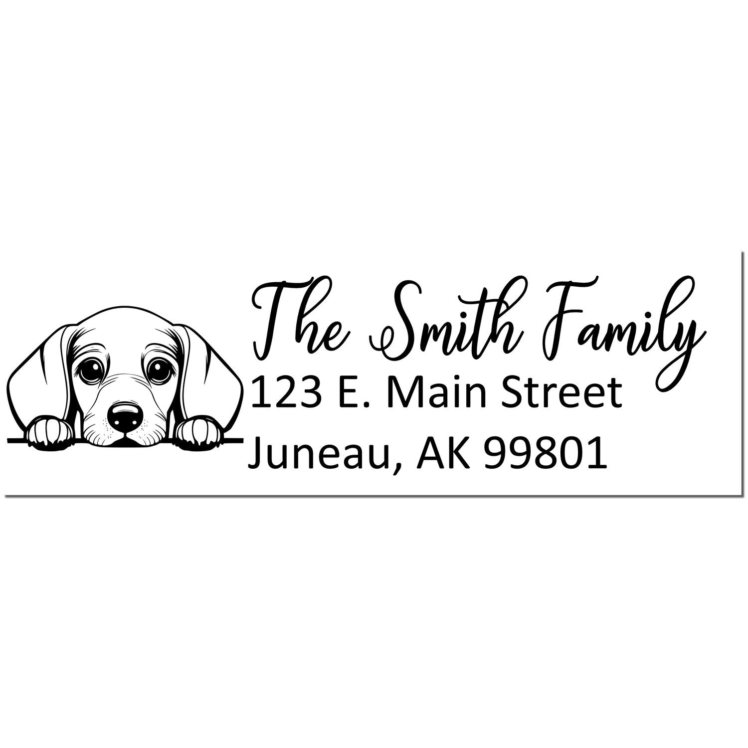 Dachshund Pre-Inked Home Address Stamp - Engineer Seal Stamps