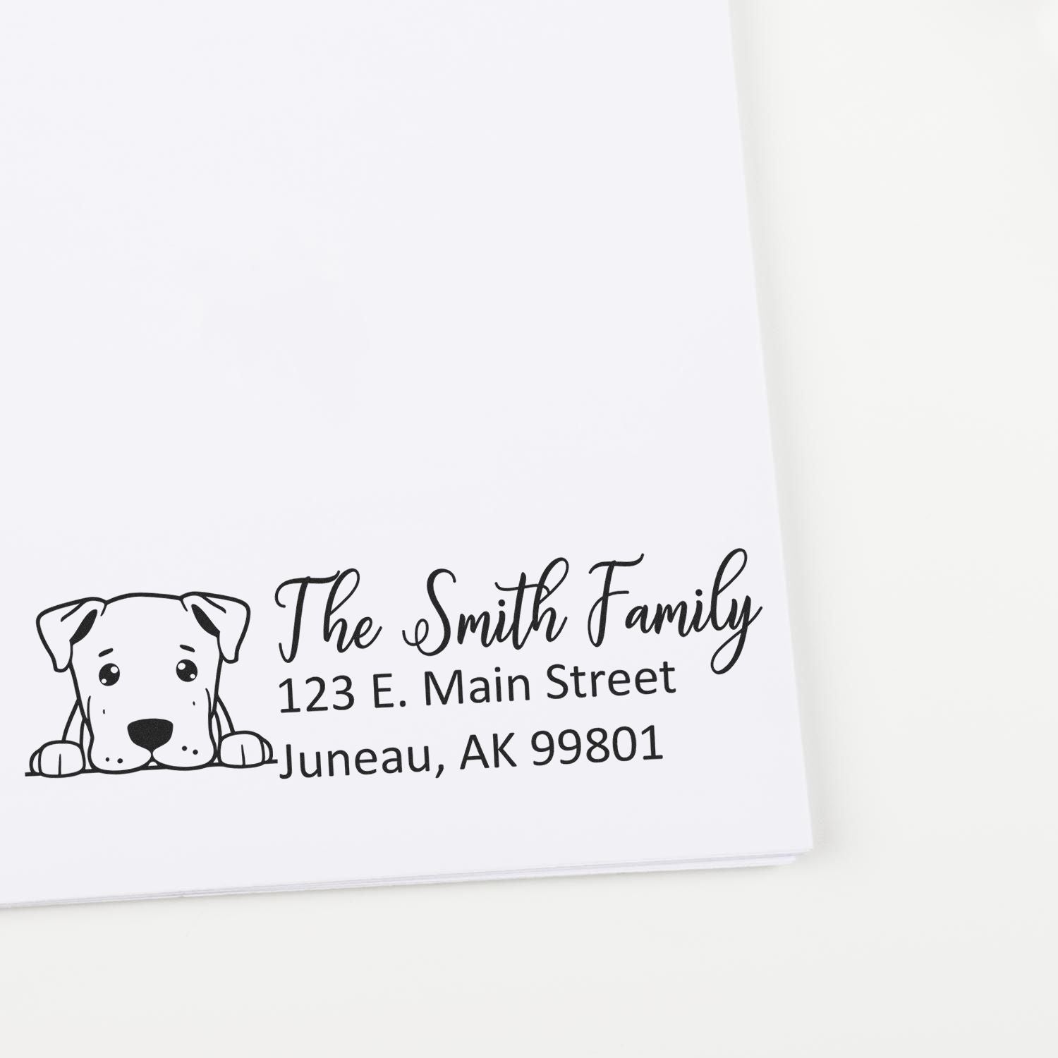 Slim Dogo Argentino Dog Mail Address Stamp - Engineer Seal Stamps