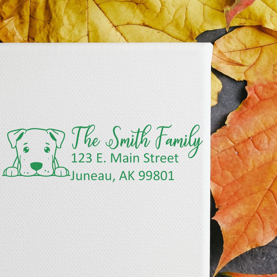 Slim Dogo Argentino Dog Mail Address Stamp - Engineer Seal Stamps