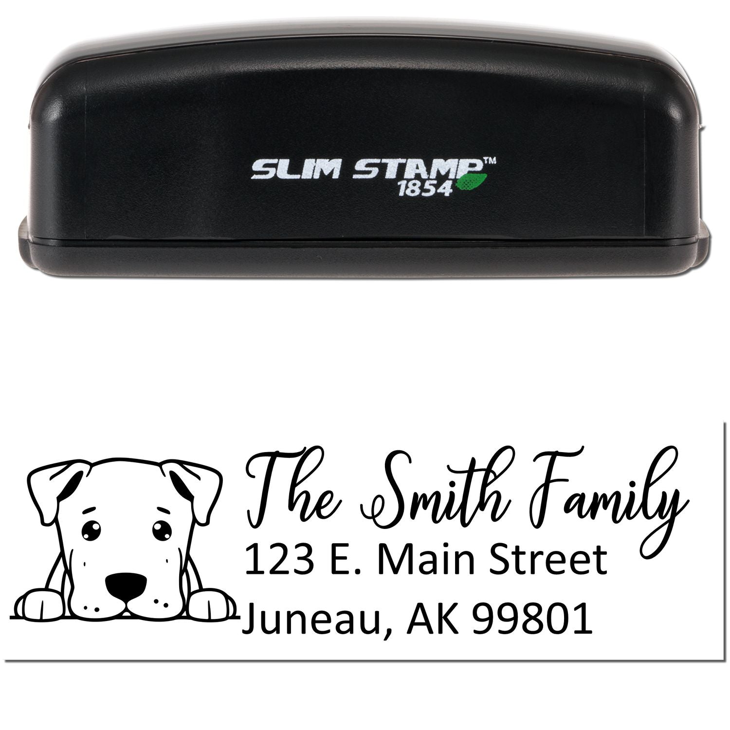 Slim Dogo Argentino Dog Mail Address Stamp - Engineer Seal Stamps