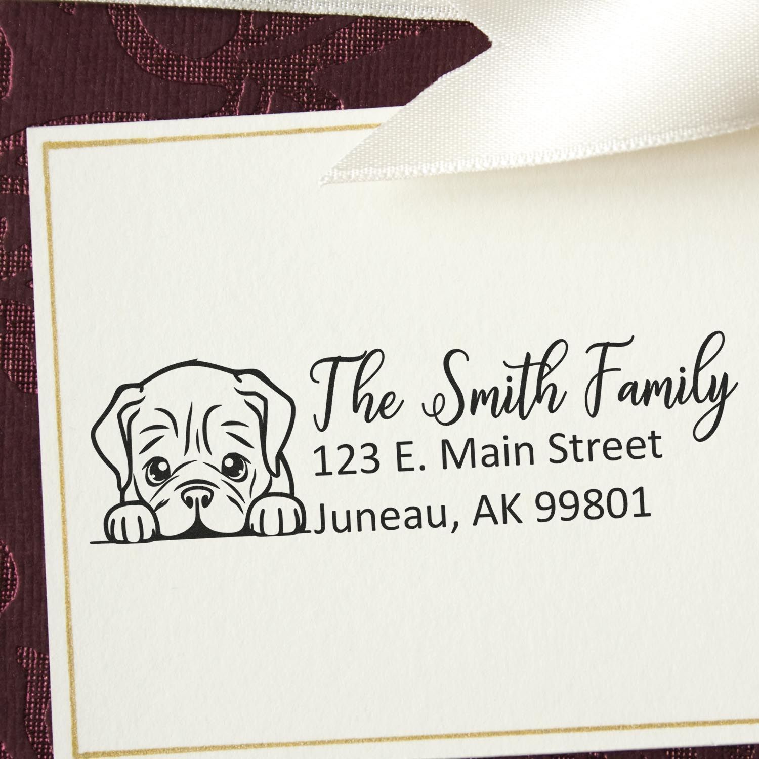 Dogue De Bordeaux Customized Address Stamp - Engineer Seal Stamps