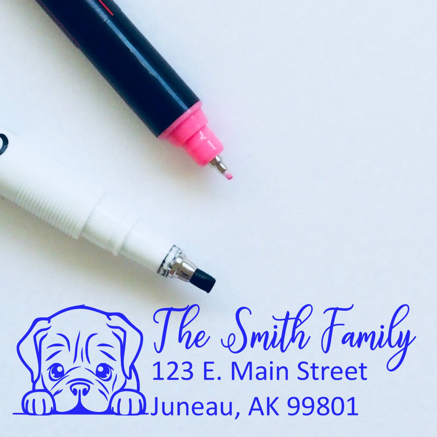Customized Dogue De Bordeaux Self-Inking Home Address Stamp - Engineer Seal Stamps