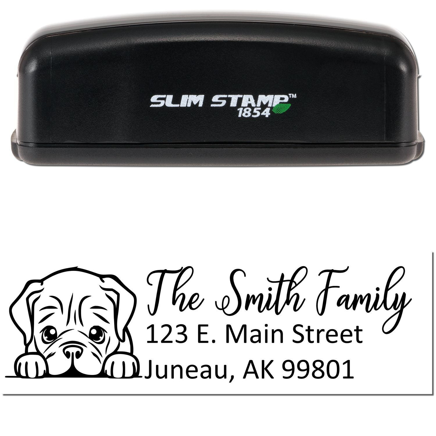 Slim Dogue De Bordeaux Dog Mail Address Stamp - Engineer Seal Stamps