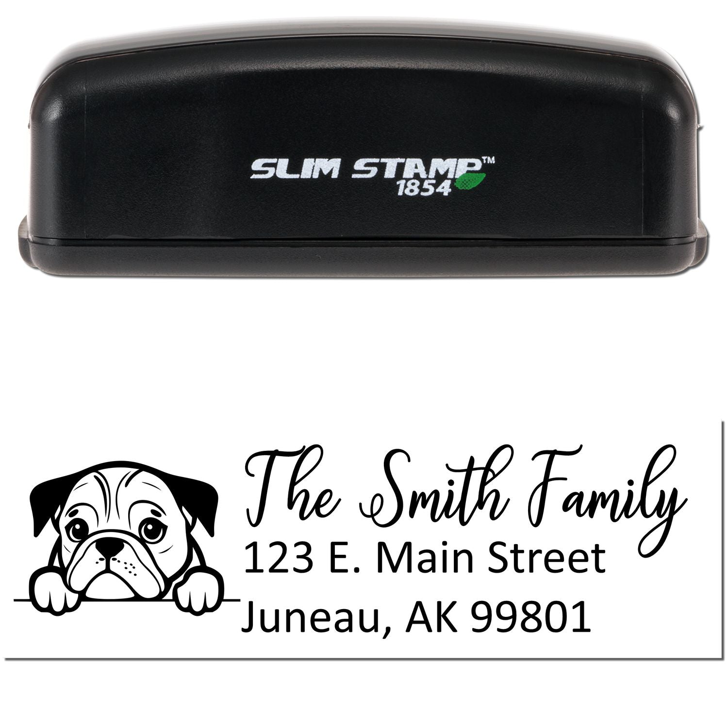 Slim English Setter Dog Mail Address Stamp - Engineer Seal Stamps