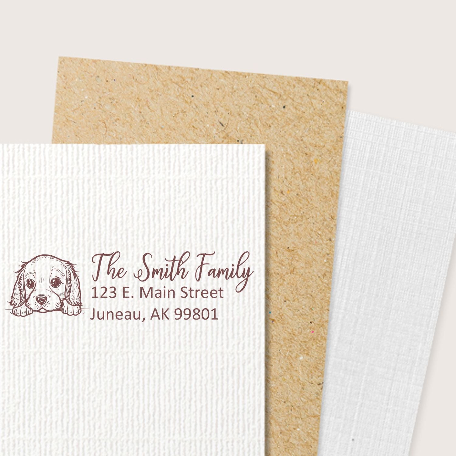 Slim English Bulldog Dog Mail Address Stamp - Engineer Seal Stamps