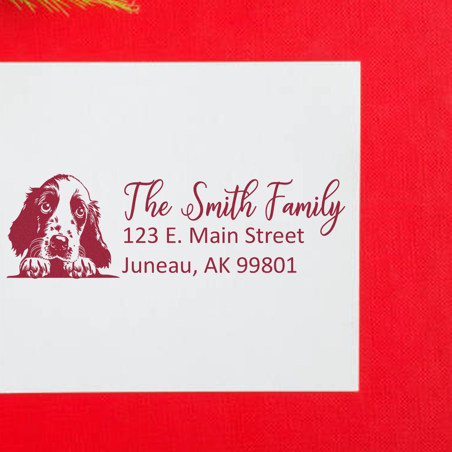 Customized English Cocker Spaniel Self-Inking Home Address Stamp - Engineer Seal Stamps