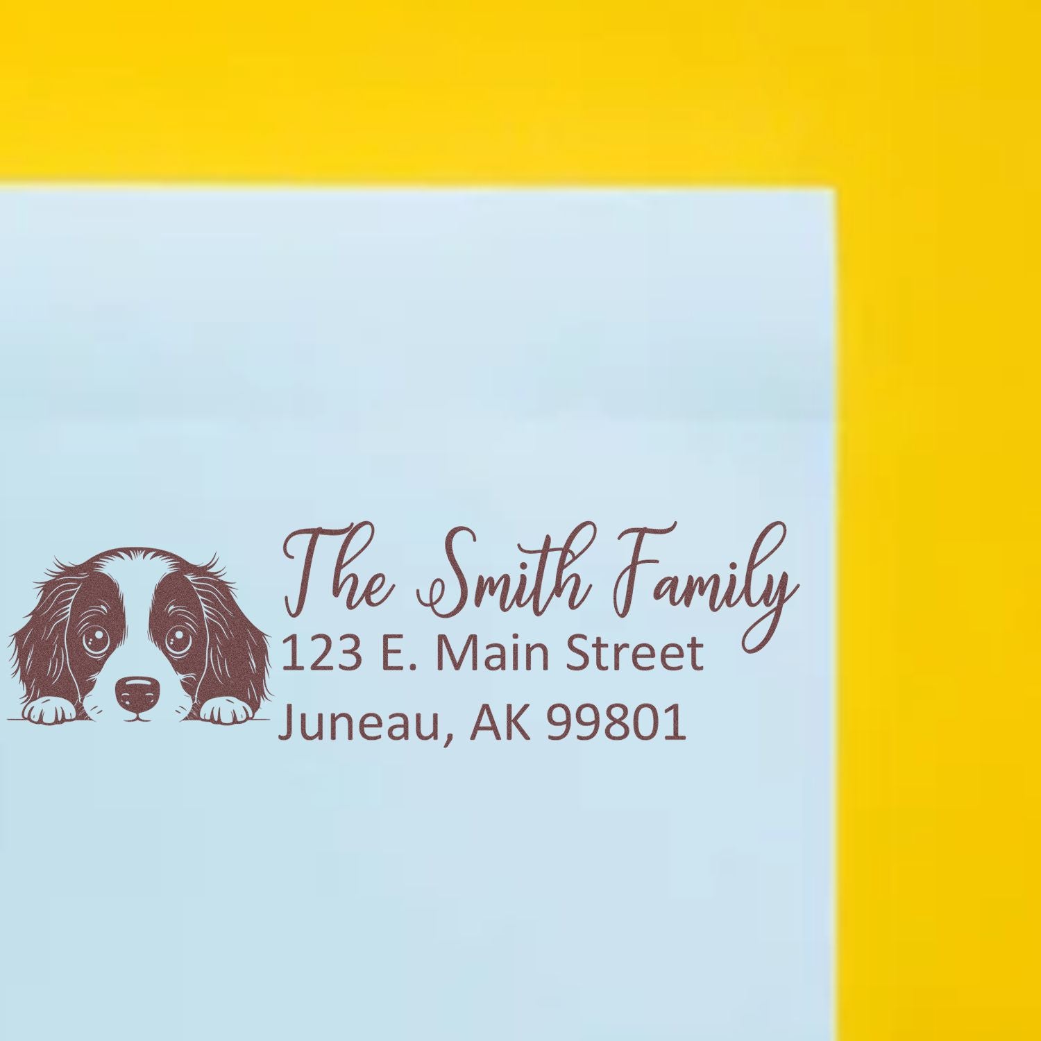 Slim English Springer Spaniel Dog Mail Address Stamp - Engineer Seal Stamps