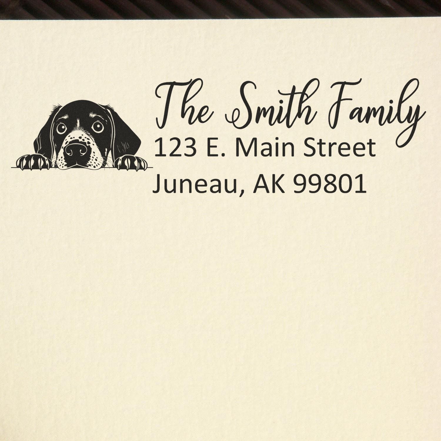 German Shorthaired Pointer Customized Address Stamp - Engineer Seal Stamps