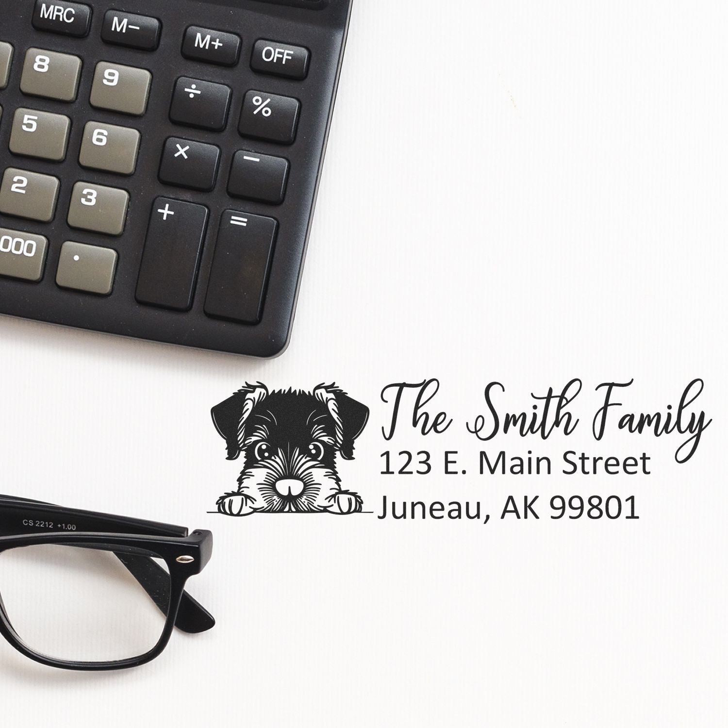 Giant Schnauzer Customized Address Stamp - Engineer Seal Stamps