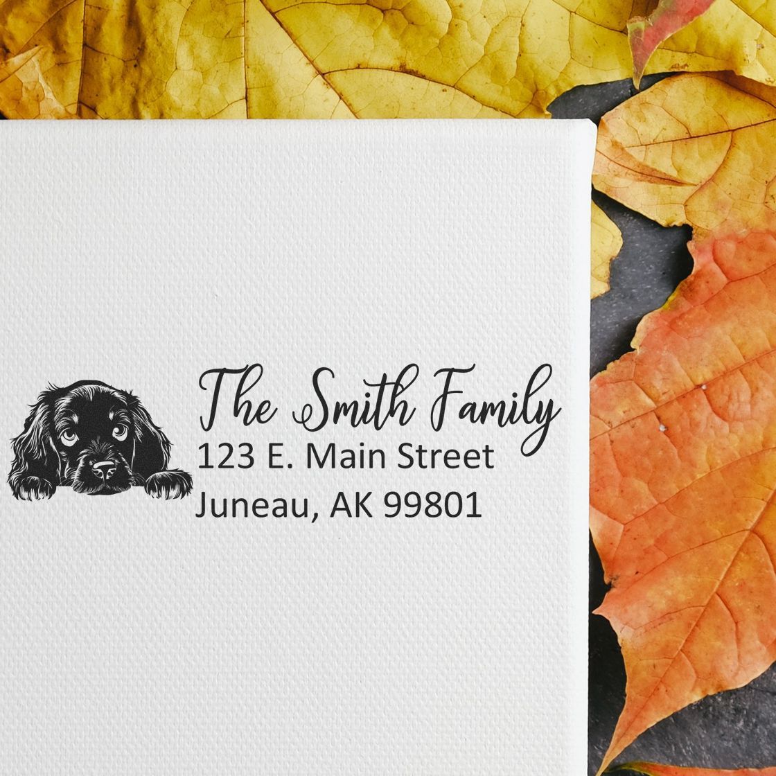 Slim Gordon Setter Dog Mail Address Stamp - Engineer Seal Stamps