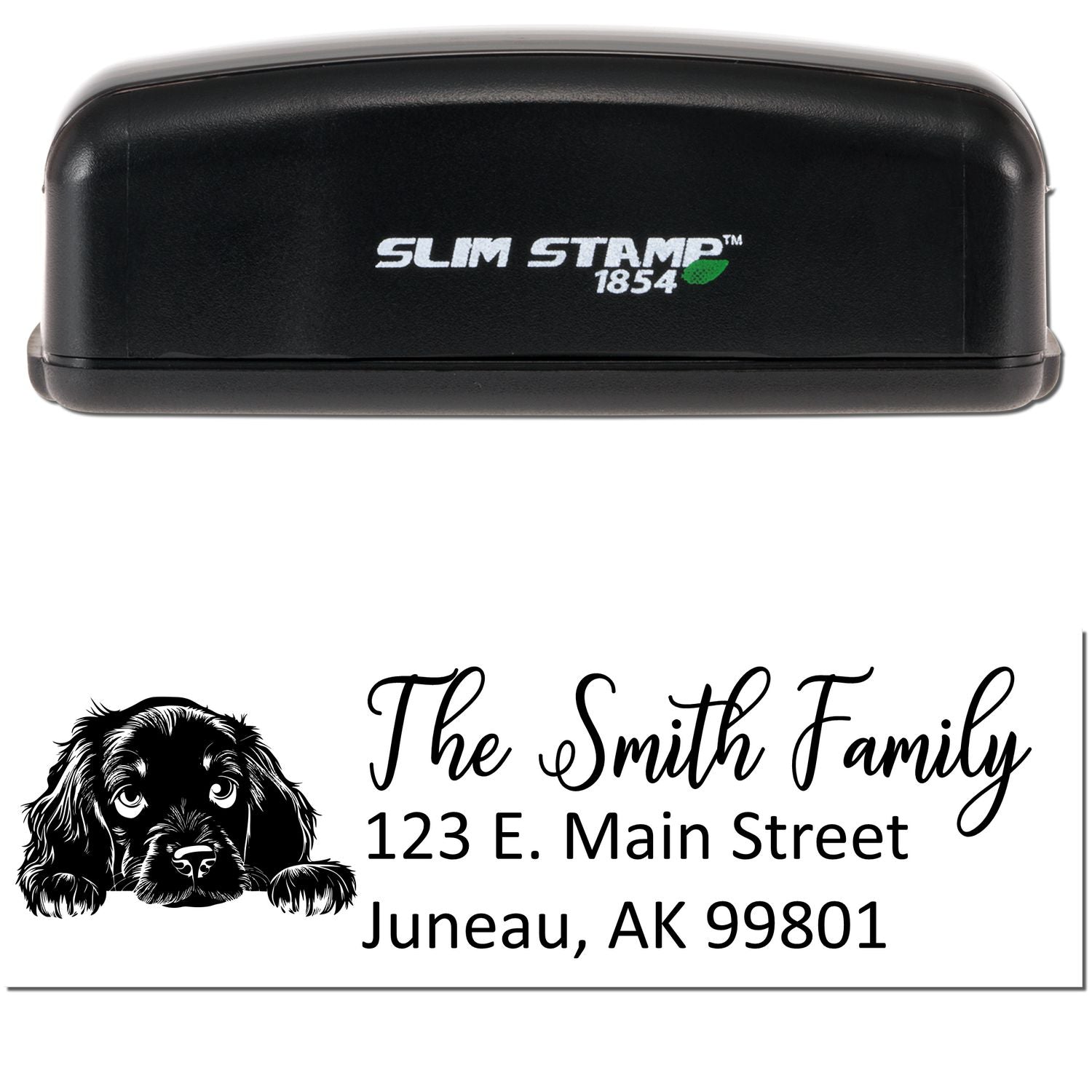 Slim Gordon Setter Dog Mail Address Stamp - Engineer Seal Stamps