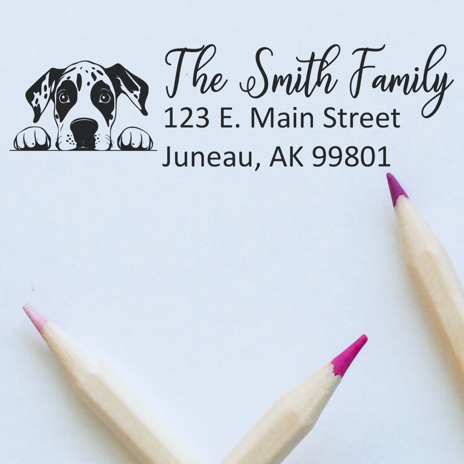 Customized Great Pyrenees Self-Inking Home Address Stamp - Engineer Seal Stamps