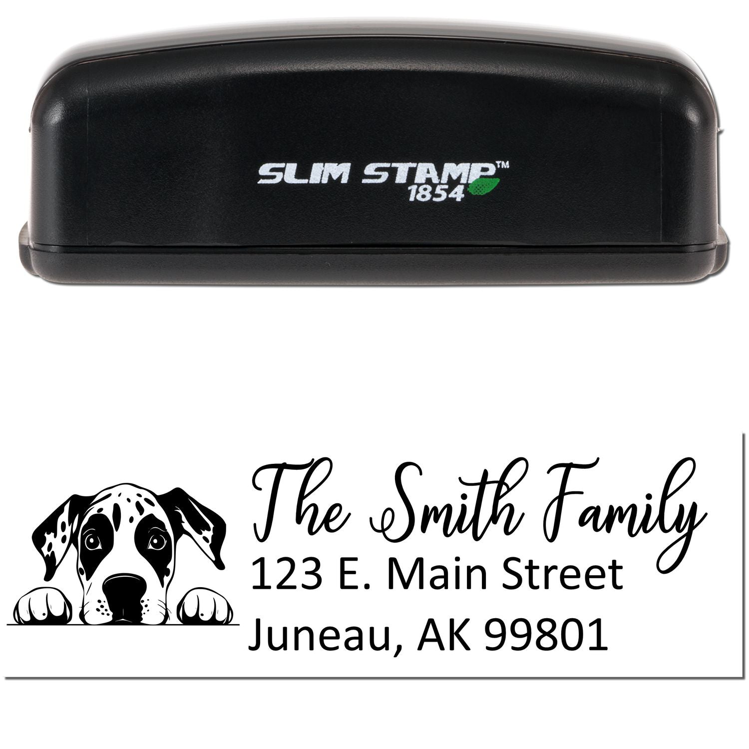 Slim Great Pyrenees Dog Mail Address Stamp - Engineer Seal Stamps