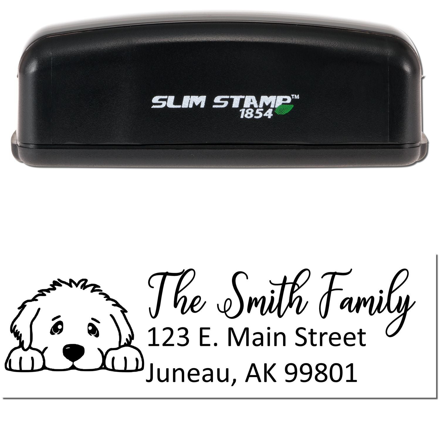 Slim Great Dane Dog Mail Address Stamp - Engineer Seal Stamps