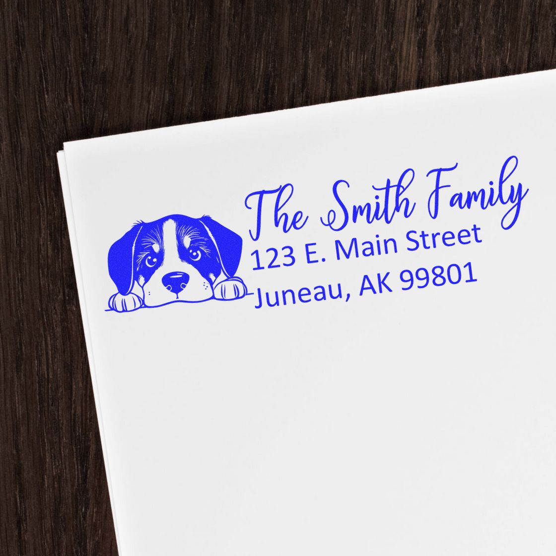 Customized Greater Swiss Mountain Dog Self-Inking Home Address Stamp - Engineer Seal Stamps