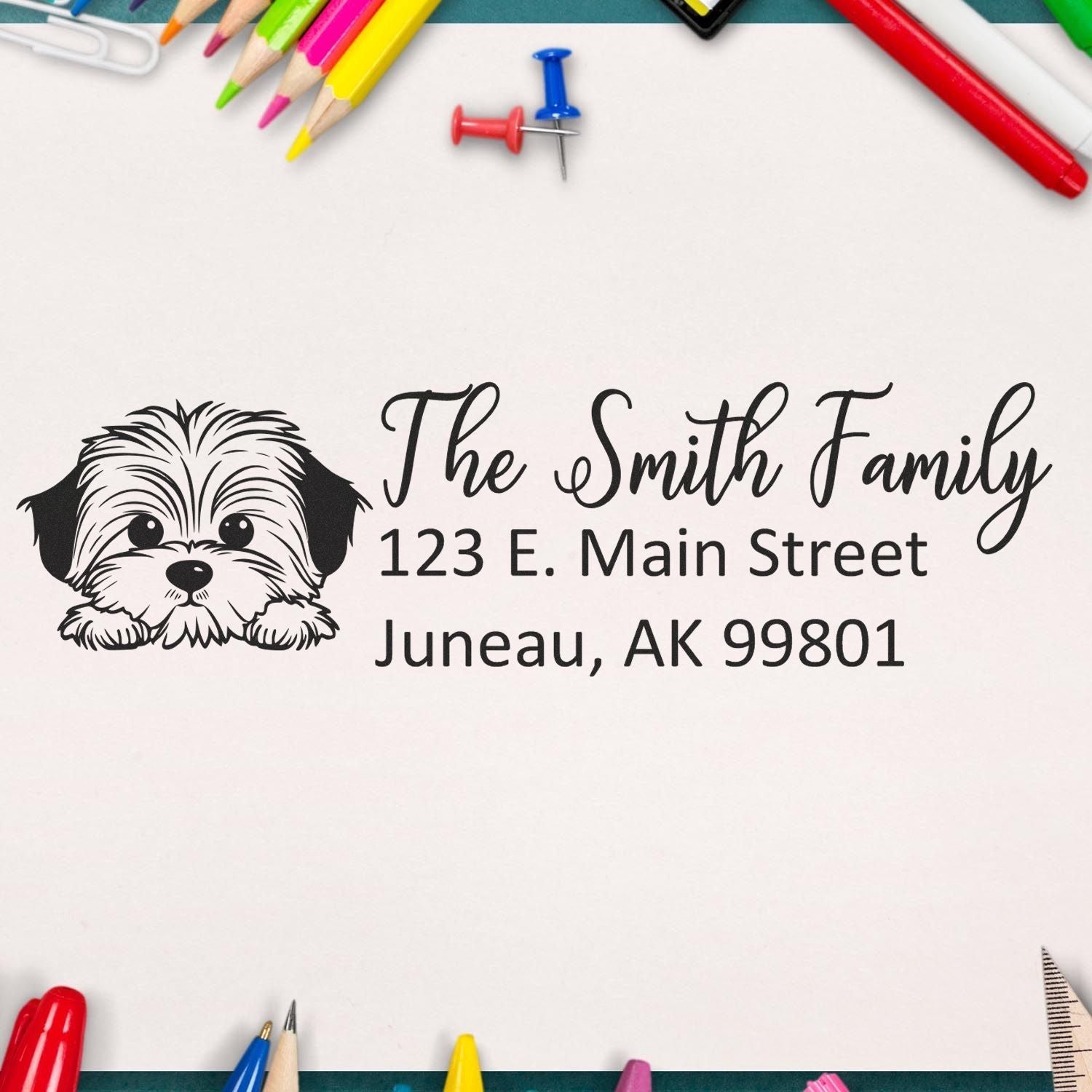 Havanese Pre-Inked Home Address Stamp - Engineer Seal Stamps
