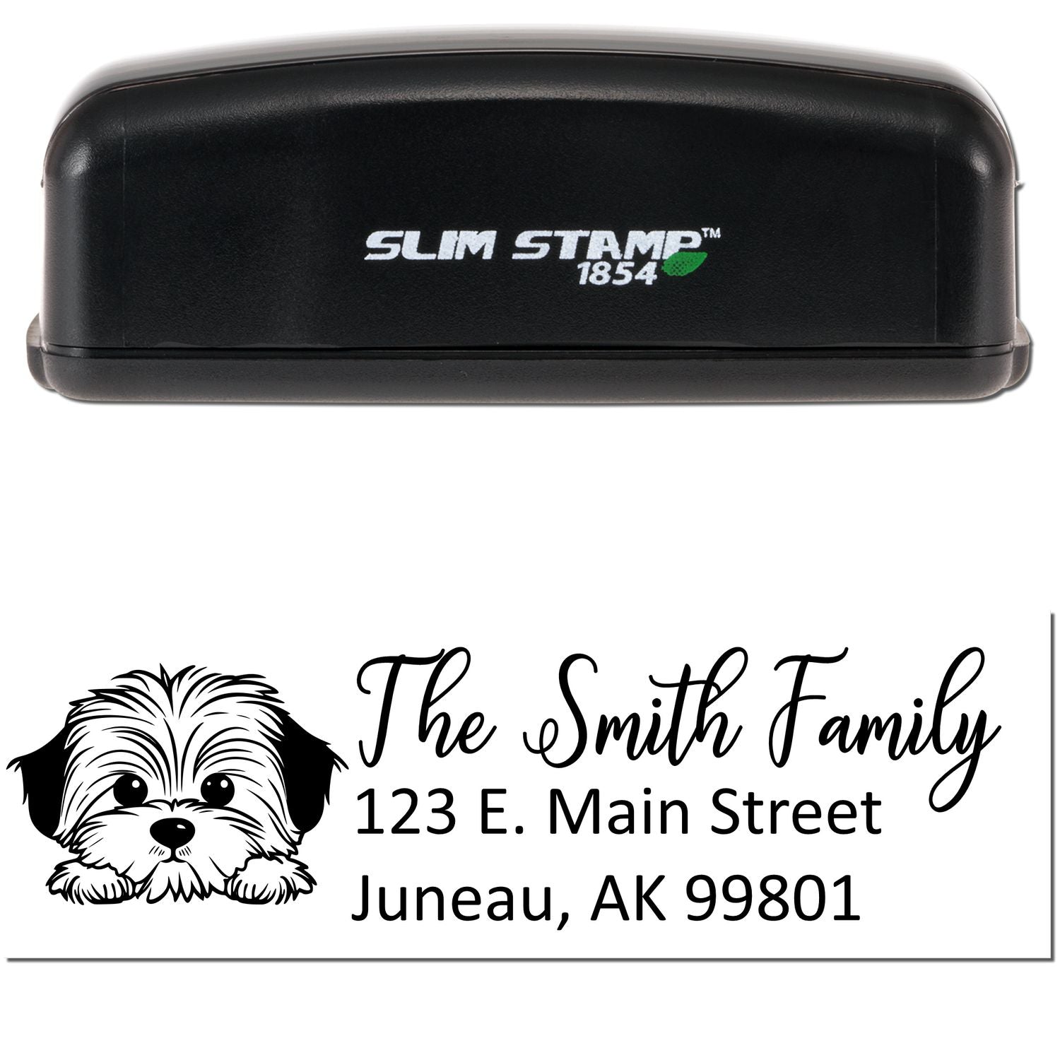 Slim Havanese Dog Mail Address Stamp - Engineer Seal Stamps